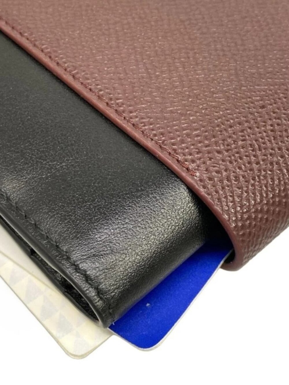 BALENCIAGA Passport long wallet 787777 Black Bordeaux Multi Leather Cellulose - - Picture 7 of 9